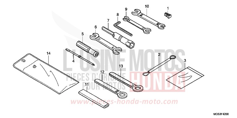 OUTIL de NC700X Boîte Méca DEGITAL SILVER METALLIC (NHA30) de 2013